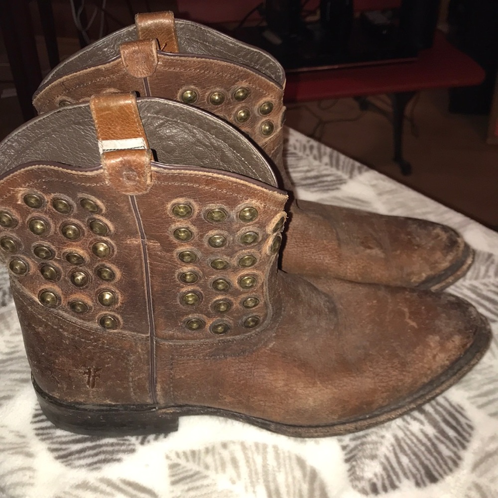Frye Booties with studs size 9B